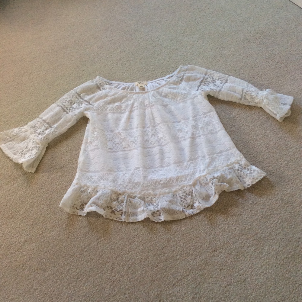 White Lacey Top